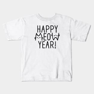 Happy Meow year Happy new year Greetings Kids T-Shirt